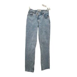 Abercrombie Fitch Curve Love 90s Straight Ultra High Rise Crossover Jeans Sz 26L
